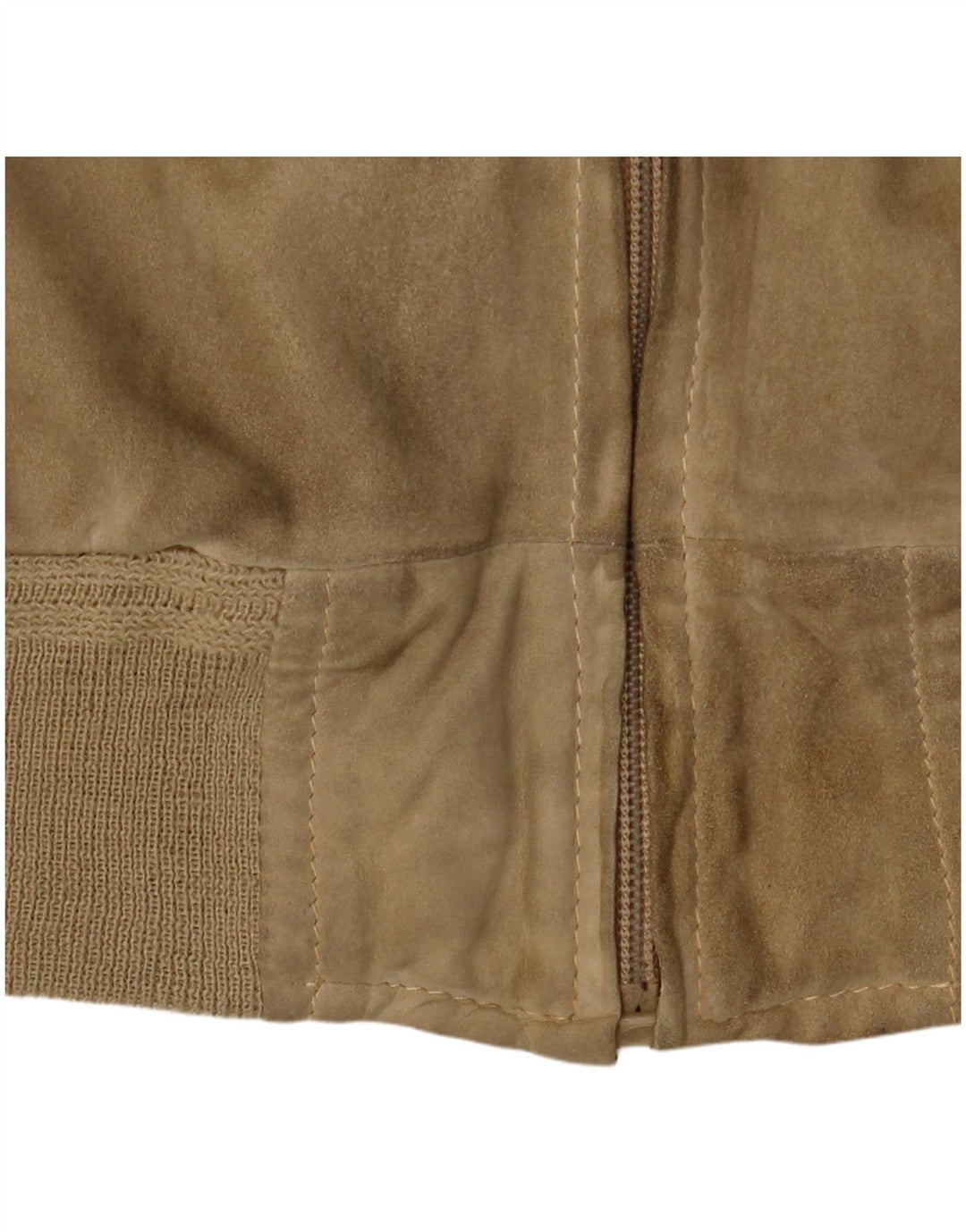 Giubbotto bomber in pelle scamosciata vintage da uomo UK 38 Beige medio