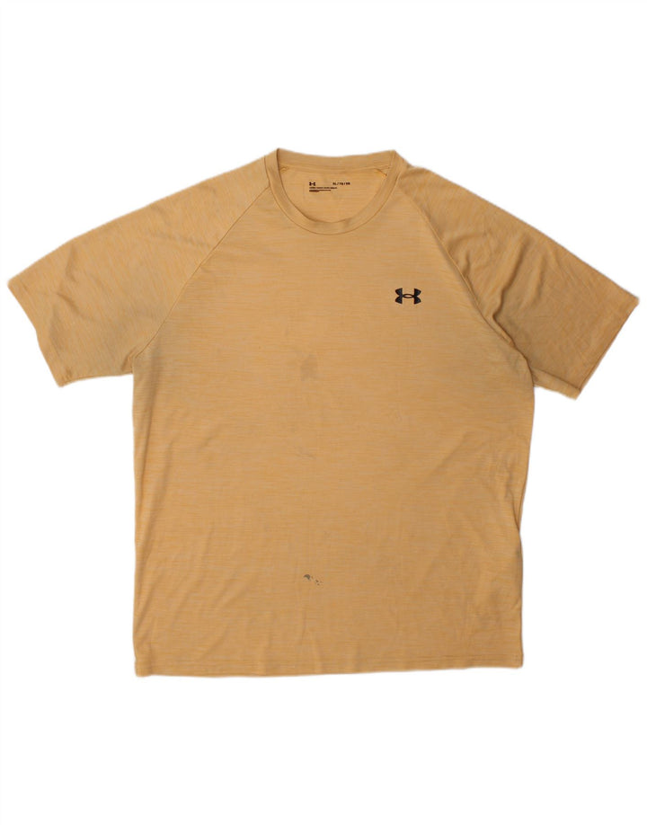 Maglietta da uomo Under Armour Top XL poliestere giallo