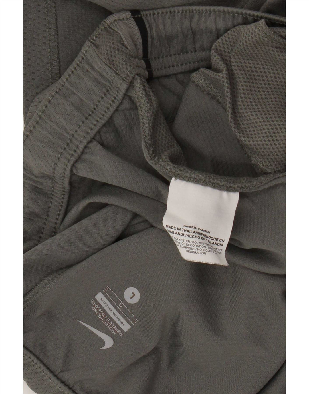 Pantaloncini sportivi da uomo Nike Large in poliestere a righe grigie