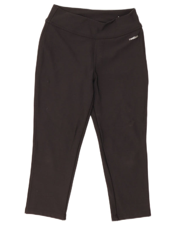 Leggings Reebok Donna UK 8/10 Small Nero Poliammide