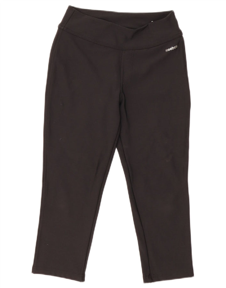 Leggings Reebok Donna UK 8/10 Small Nero Poliammide