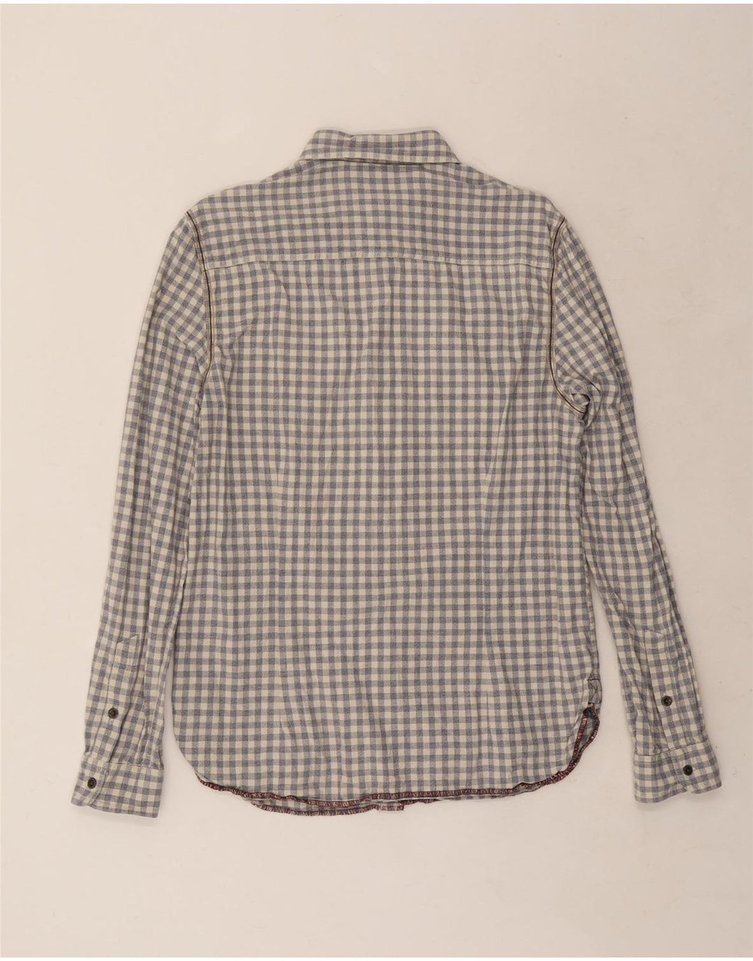 Camicia da uomo White Stuff in cotone a quadretti grigio medio