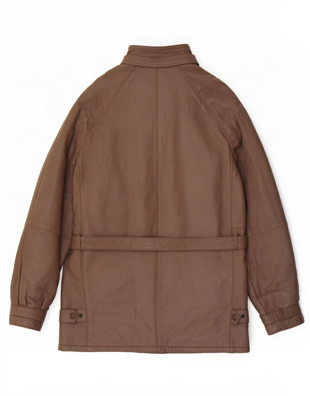 Giacca in pelle vintage da uomo UK 36 piccola marrone
