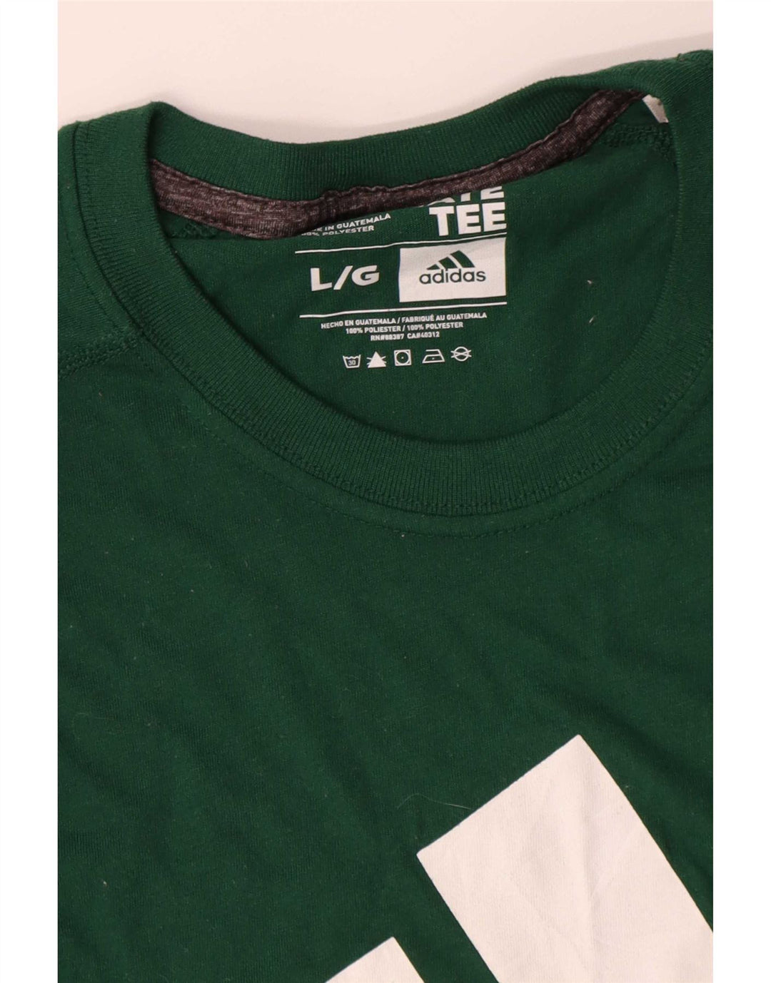 Adidas Uomo Climalite Graphic Top manica lunga grande cotone verde