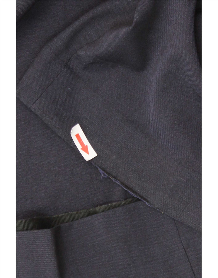 Pantaloni da abito vestibilità regolare da uomo Marks & Spencer W44 L31 lana blu navy