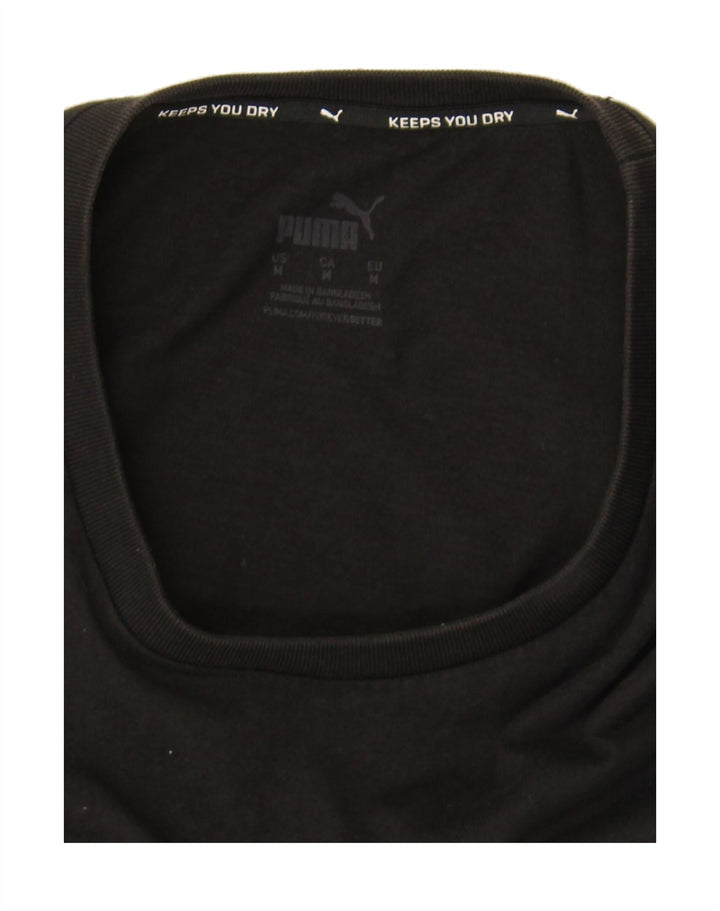 PUMA Mens Graphic T-Shirt Top Medium Black Vintage Puma and Second-Hand Puma from Messina Hembry 