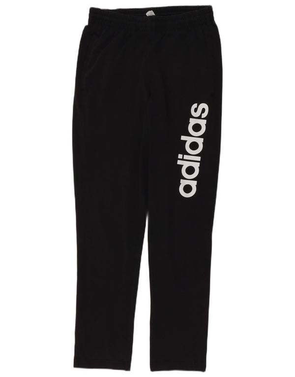 Pantaloni da tuta con grafica Adidas da uomo piccoli in cotone nero
