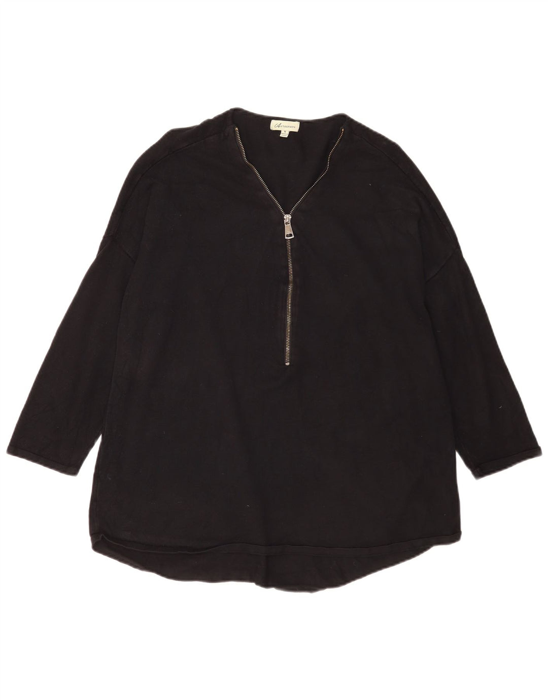 Marks & Spencer Maglione da donna con collo lungo e zip UK 10 Small Navy Bl