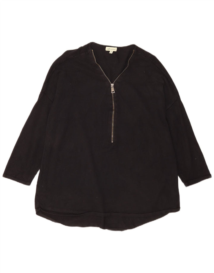 Marks & Spencer Maglione da donna con collo lungo e zip UK 10 Small Navy Bl