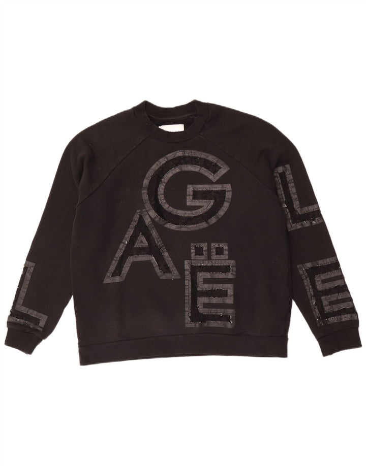 Felpa grafica da donna Gaelle Maglione UK 10 Small Nero