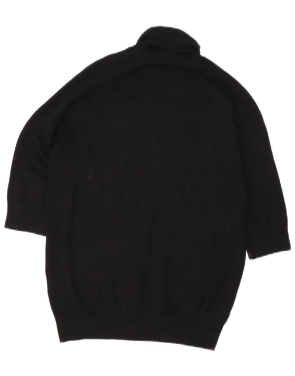 Maglione Zara da donna con collo alto e maniche a 3/4 UK 12 viscosa nera media