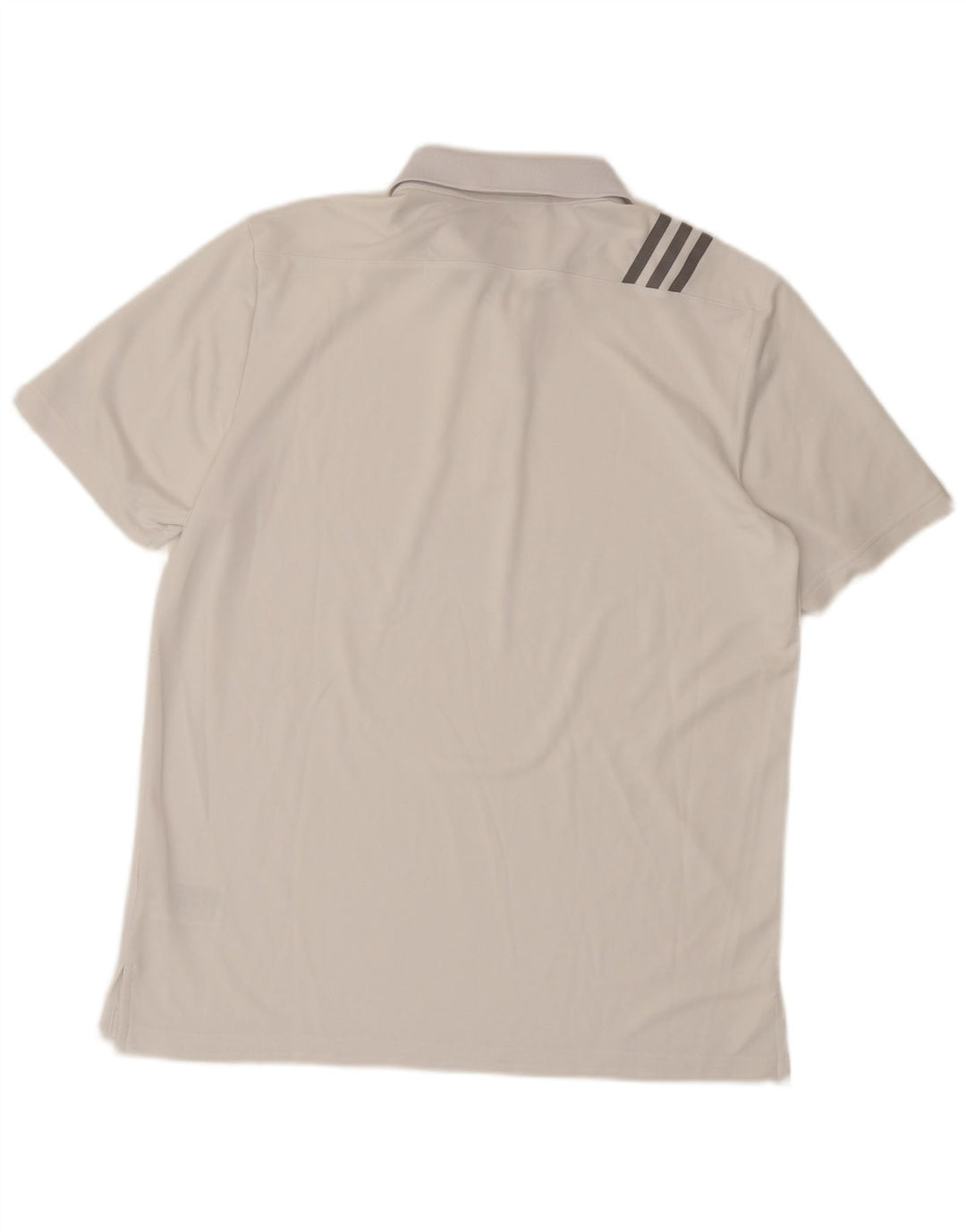 Polo Adidas da uomo grande in poliestere bianco