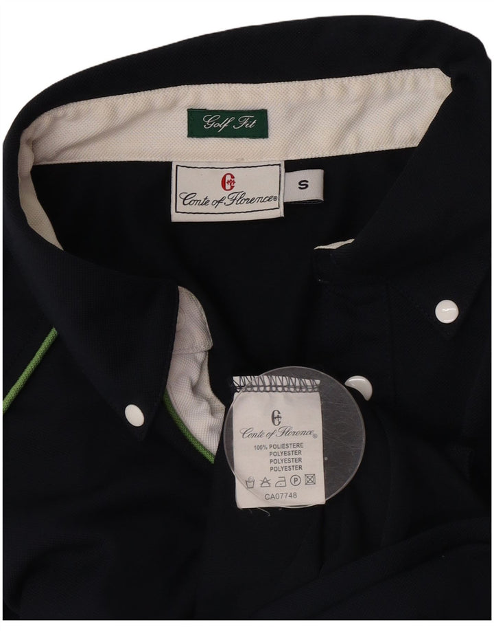 Polo da uomo Conte of Florence piccola in poliestere blu navy