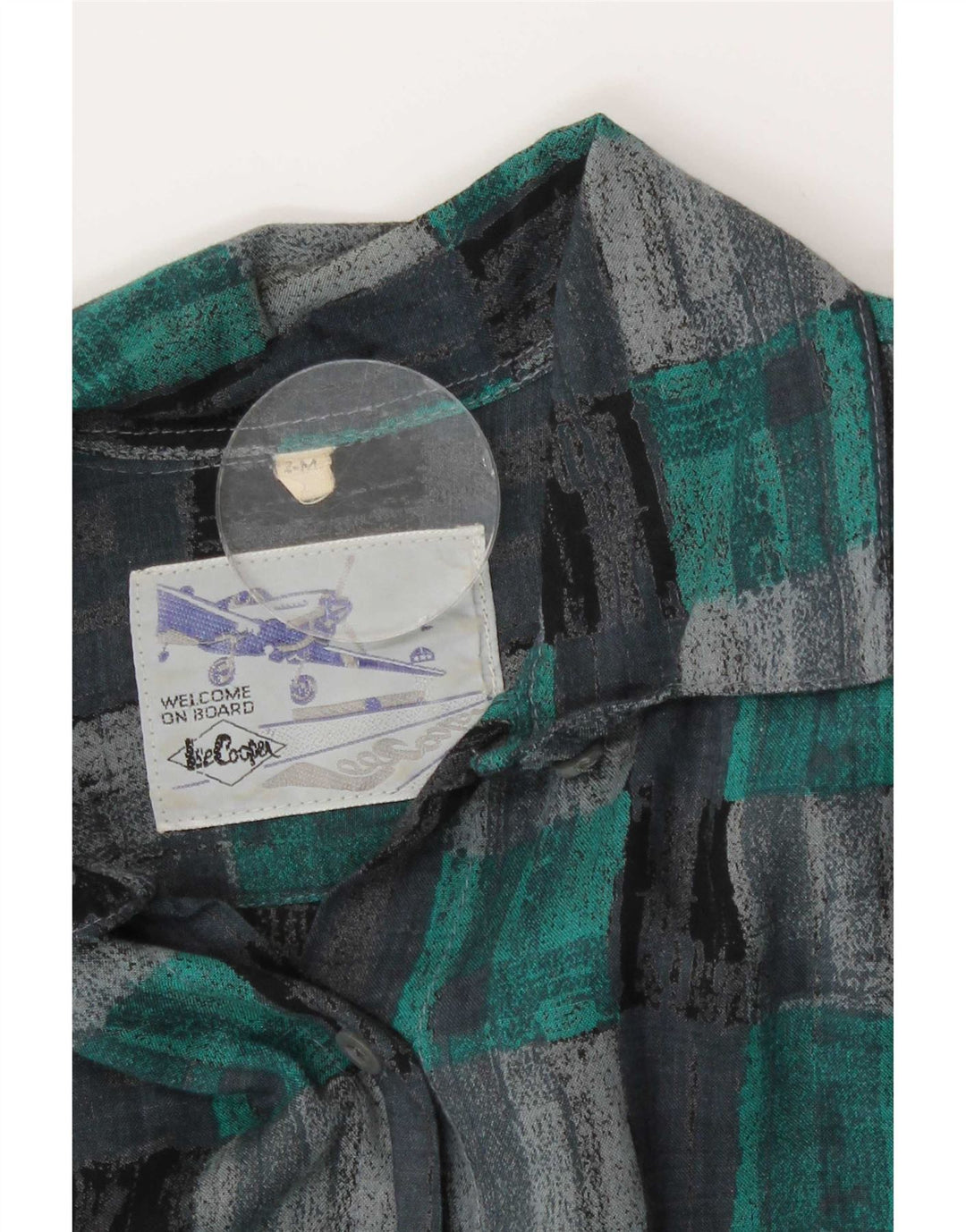 Camicia Lee Cooper da uomo in viscosa a quadri blu medio