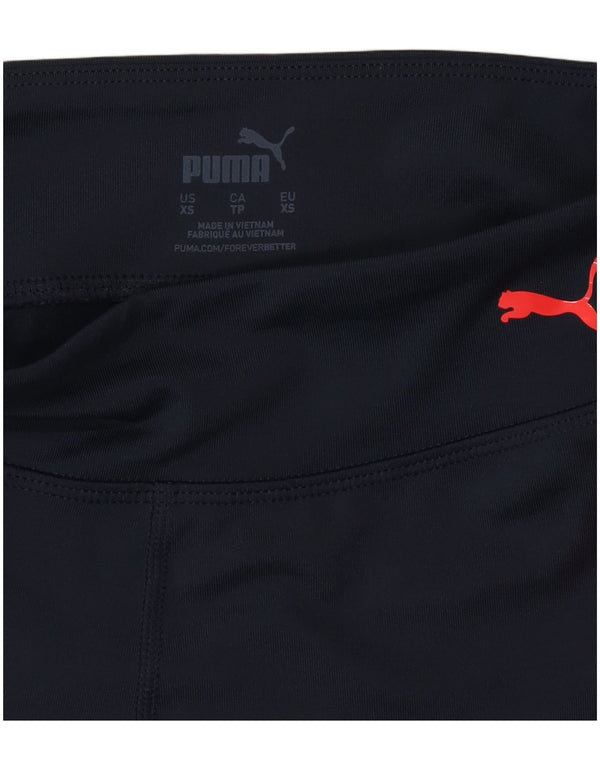 Leggings grafici da donna Puma UK 4 XS Blu navy Colourblock