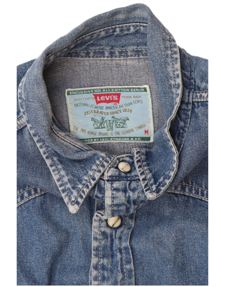Camicia di jeans da uomo Levi's in cotone blu medio