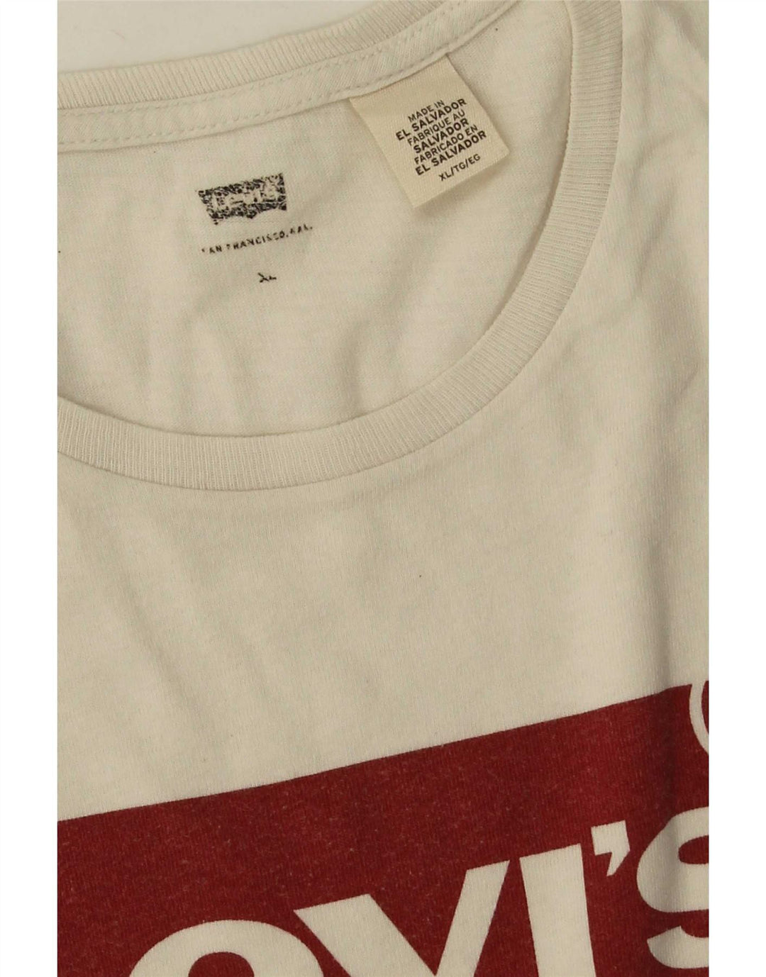 T-shirt grafica da uomo Levi's Top XL bianca