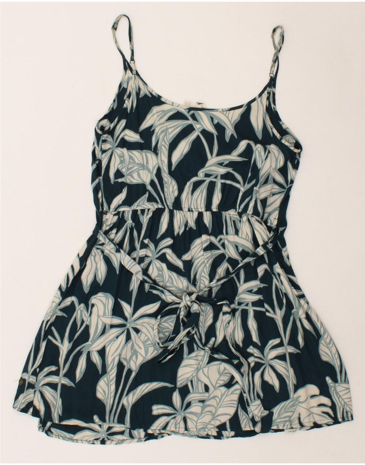 ROXY Womens Sleeveless Wrap Blouse Top UK 12 Medium Green Viscose Vintage Roxy and Second-Hand Roxy from Messina Hembry 