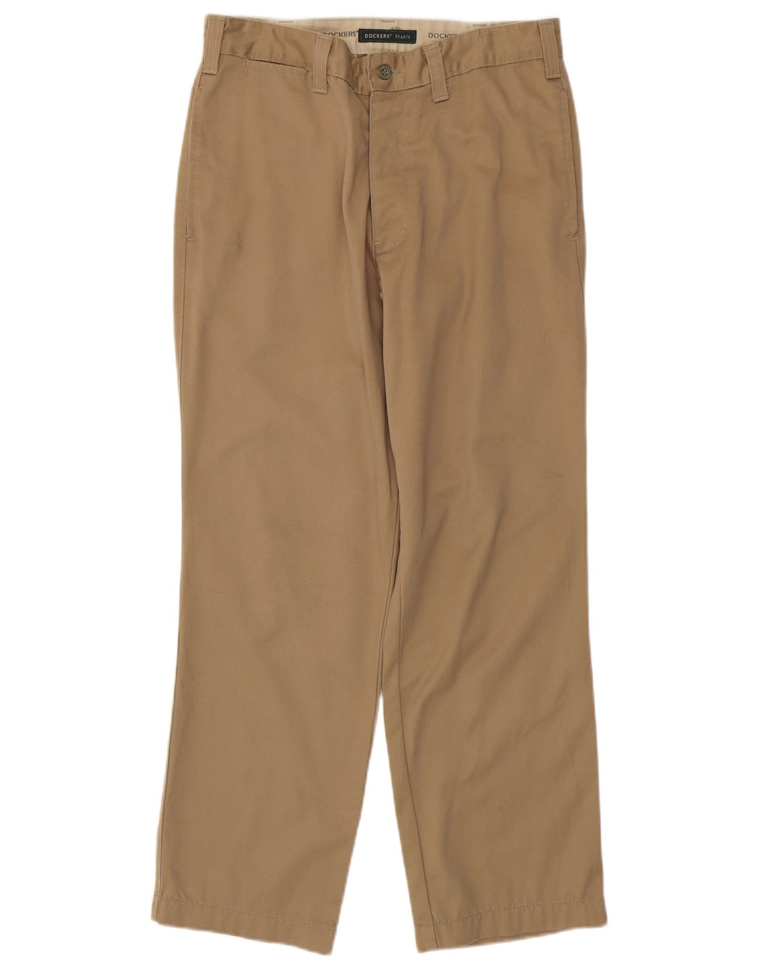 DOCKERS Pantaloni chino dritti da uomo W31 L30 in cotone beige