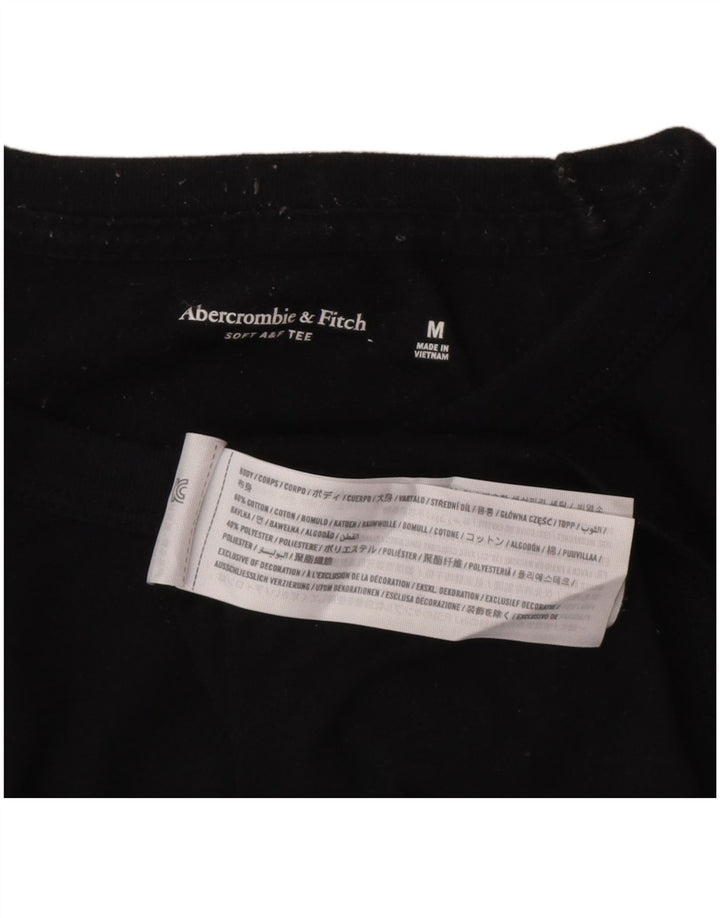 T-shirt da uomo Abercrombie & Fitch in cotone nero medio