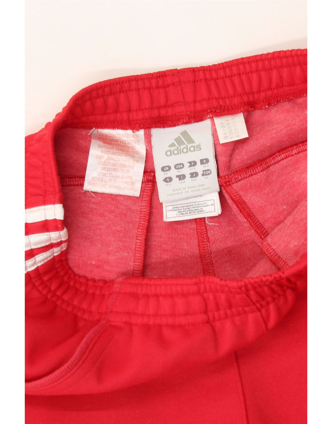 ADIDAS Boys Graphic Tracksuit Trousers 13-14 Years  Red Polyester Vintage Adidas and Second-Hand Adidas from Messina Hembry 