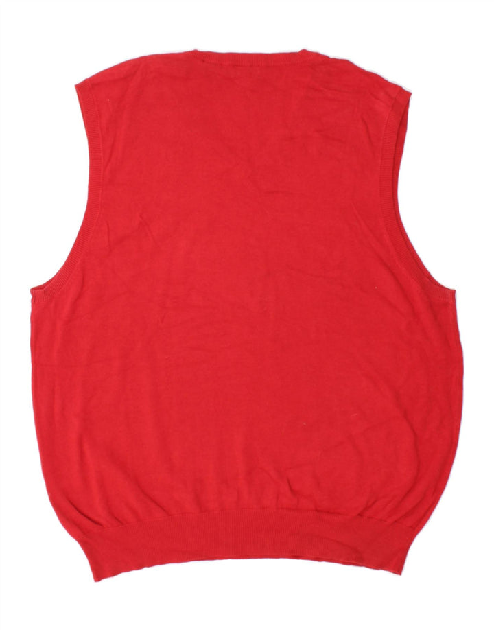 IZOD Mens Vest Tank Top XL Red Cotton Vintage Izod and Second-Hand Izod from Messina Hembry 