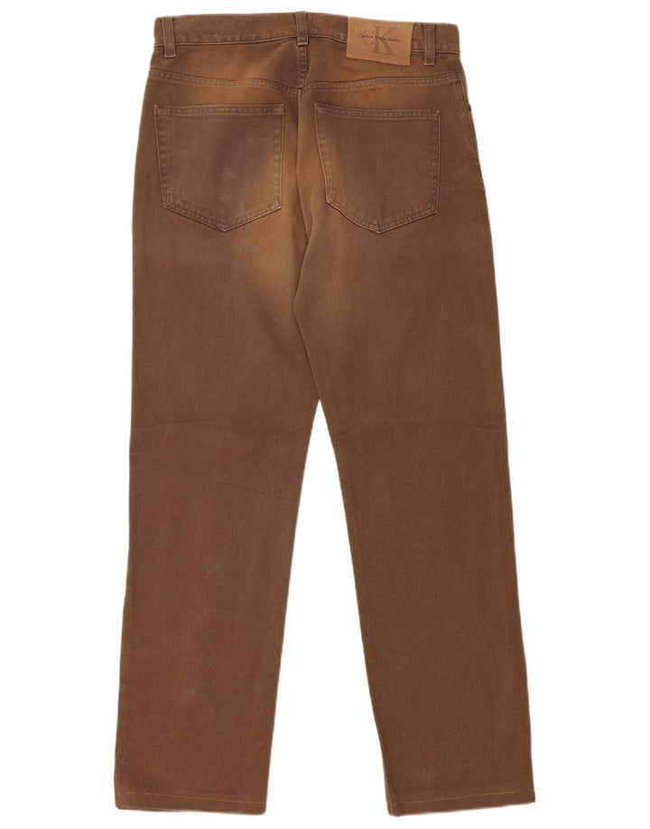 CALVIN KLEIN Jeans dritti da uomo W31 L29 Cotone marrone