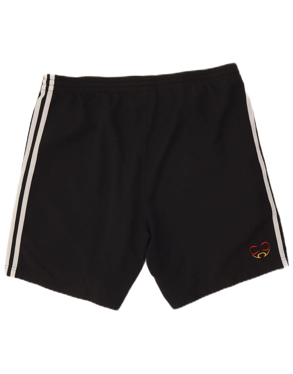 ADIDAS Mens Deutscher Fussball Bund Sport Shorts Large  Black Polyester