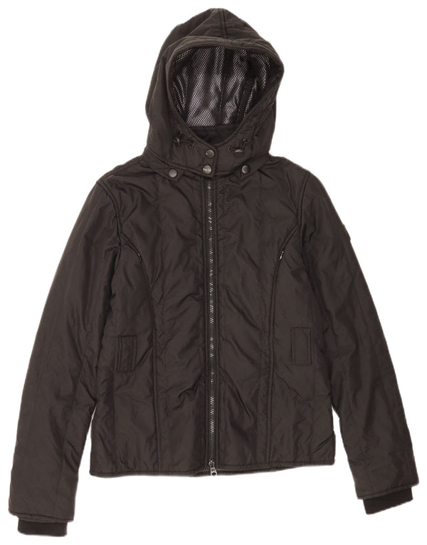 Giacca imbottita con cappuccio da donna Refrigiwear UK 14 Large nera in poliammide