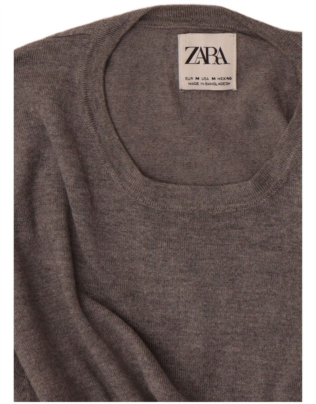Maglione maglione girocollo da uomo Zara grigio medio