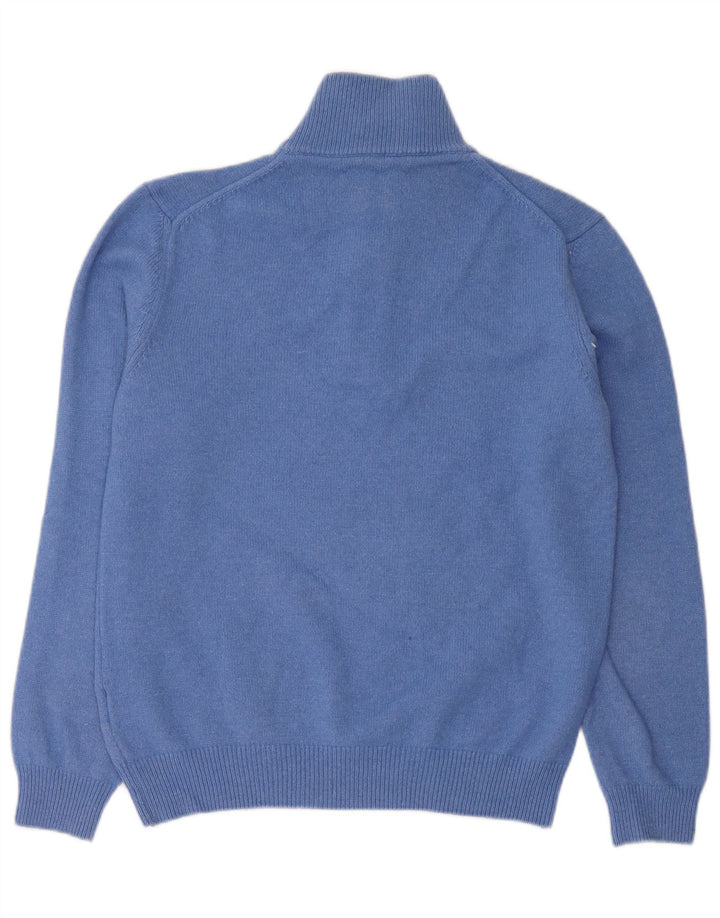 Marlboro Classics Maglione da uomo con zip e collo in lana blu medio