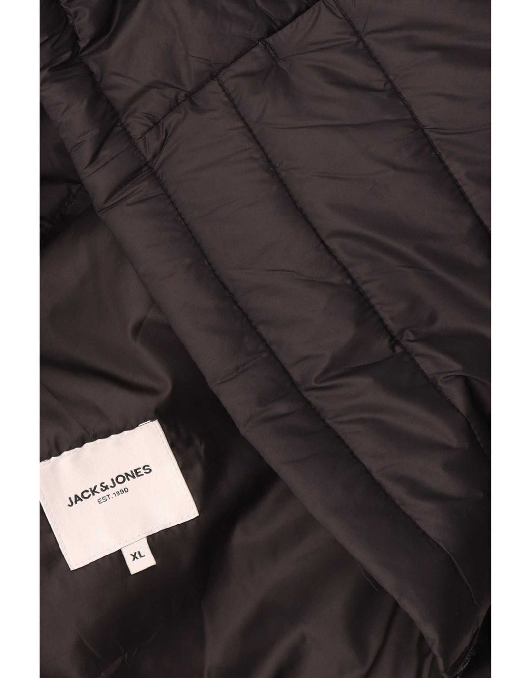 Giacca imbottita con cappuccio da uomo Jack & Jones UK 42 XL Nera