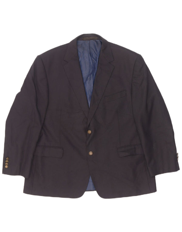 Giacca blazer a 2 bottoni Marks & Spencer da uomo UK 46 XL poliestere blu navy