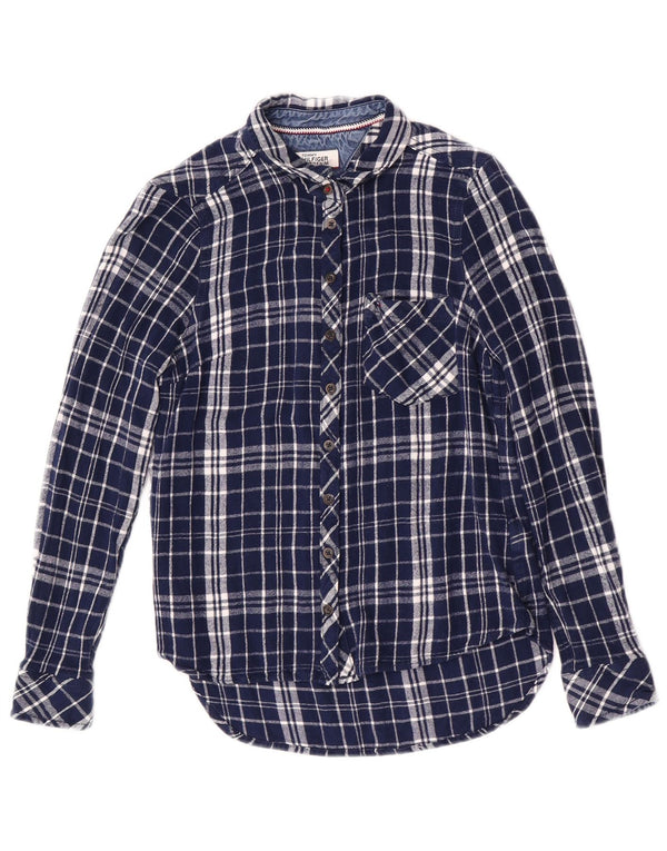 Camicia in flanella per ragazze Tommy Hilfiger 8-9 anni piccola in viscosa a quadri blu navy