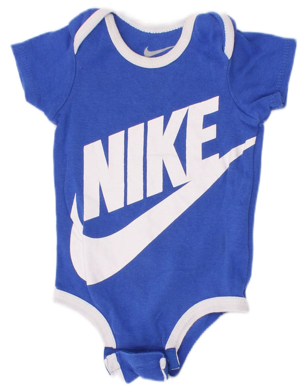 Body grafico Nike da neonato 0-3 mesi in cotone color block blu