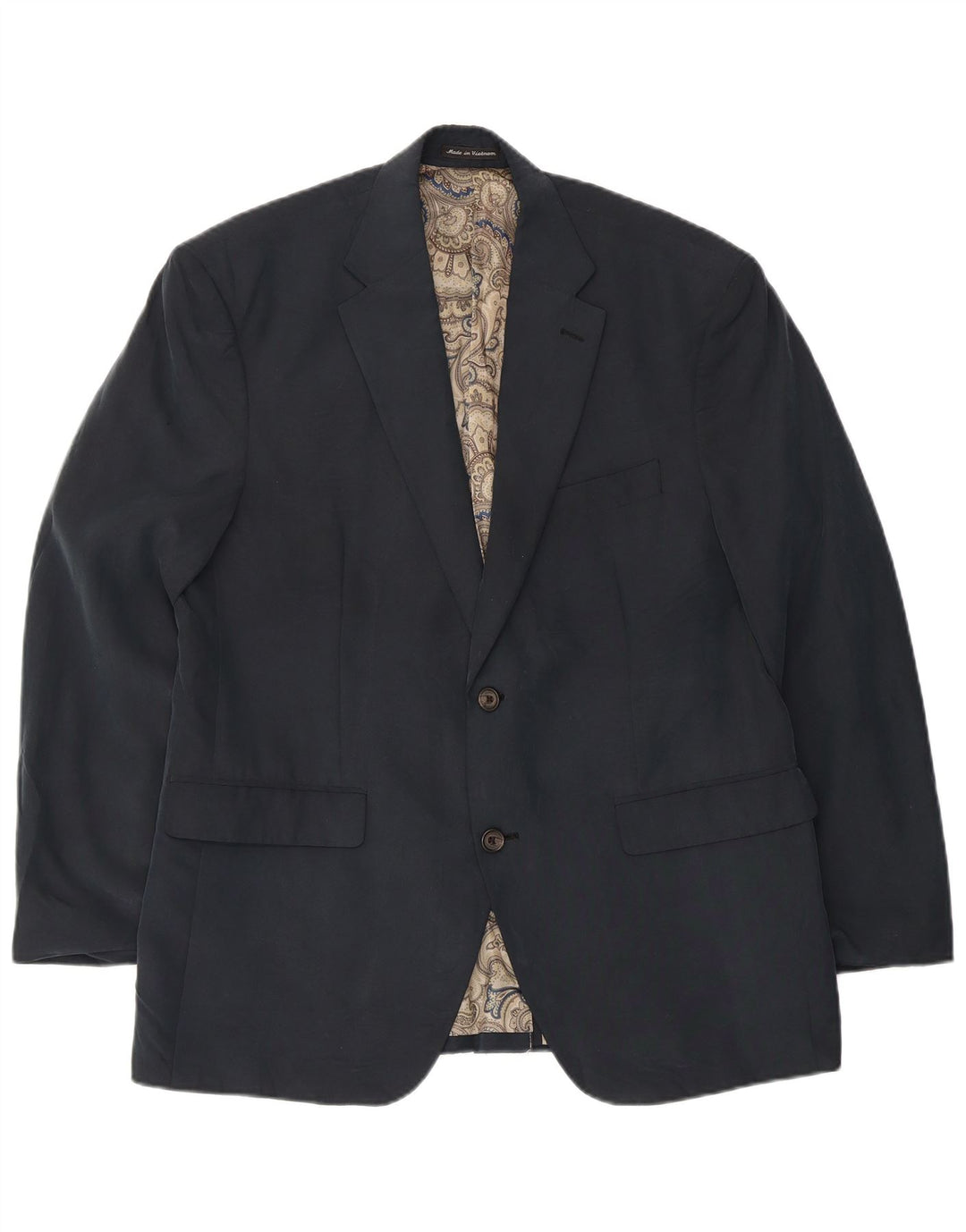 Giacca blazer da uomo a 2 bottoni Ralph Lauren UK 40 medio blu navy modal