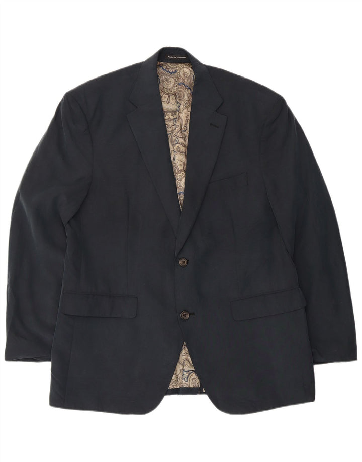 Giacca blazer da uomo a 2 bottoni Ralph Lauren UK 40 medio blu navy modal