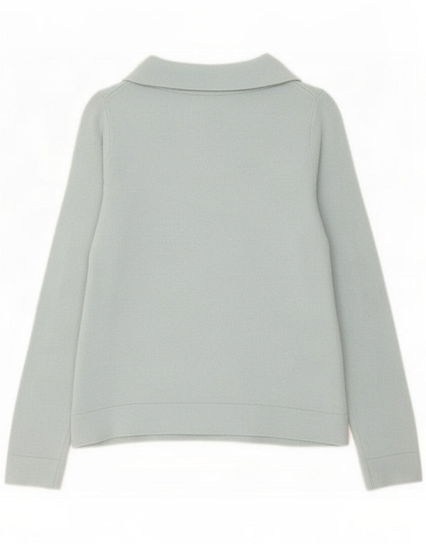 Hobbs maglione a collo alto da donna UK 10 piccolo blu