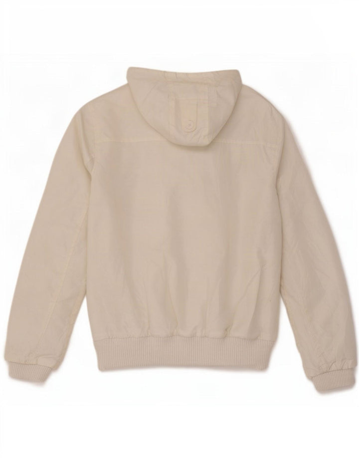 Giubbotto bomber con cappuccio da uomo Jack & Jones UK 38 poliestere bianco medio
