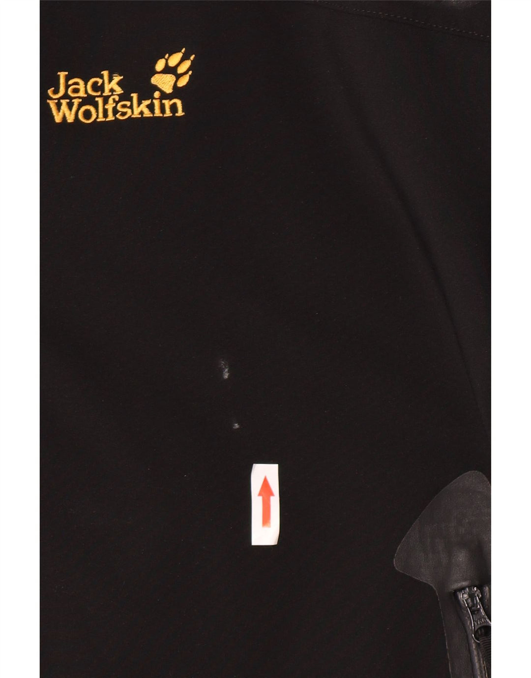 Giacca a vento con cappuccio da uomo Jack Wolfskin UK 40/42 grande poliestere nero