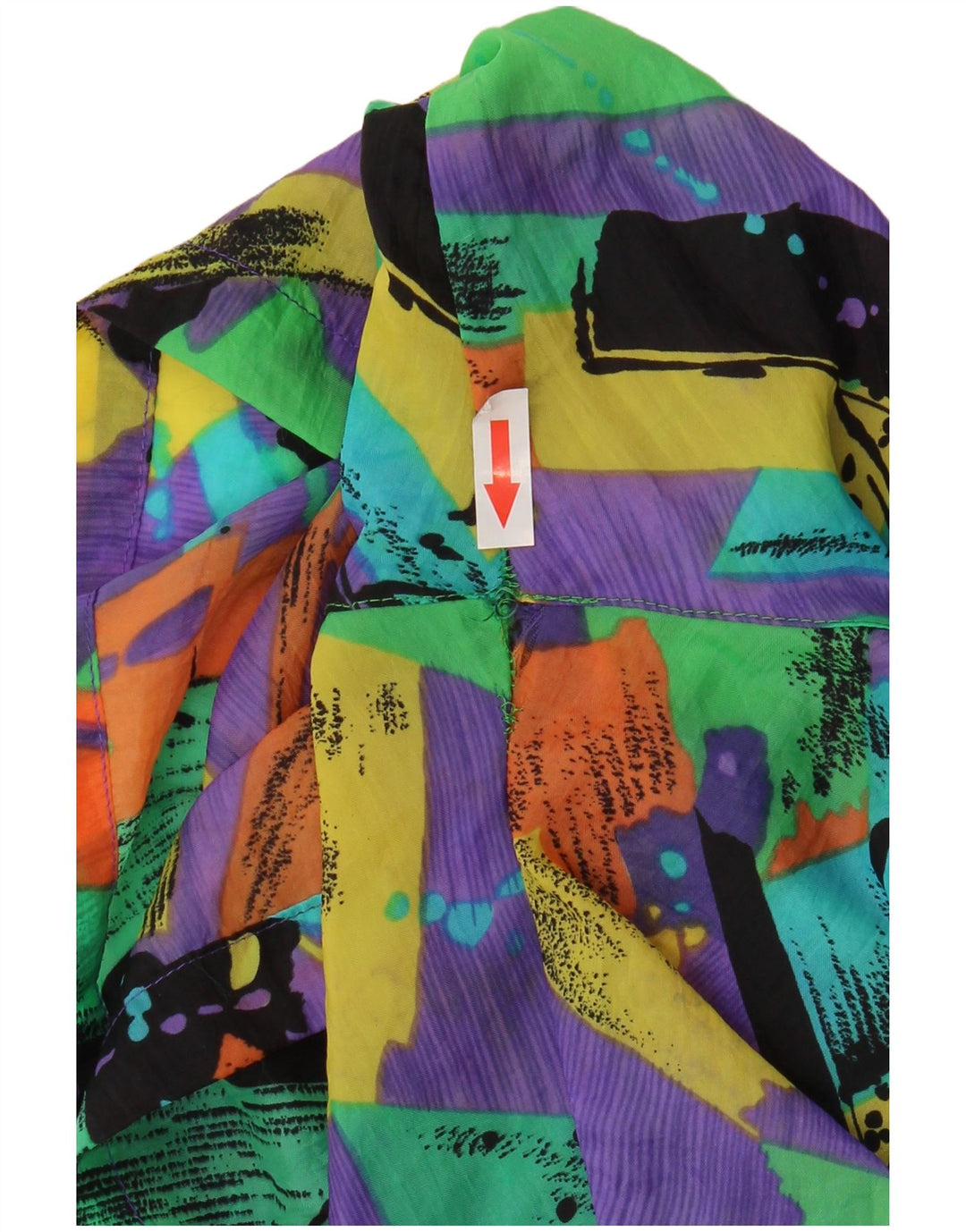 Pantaloncini da bagno vintage da uomo 2XL in nylon tie-dye multicolore