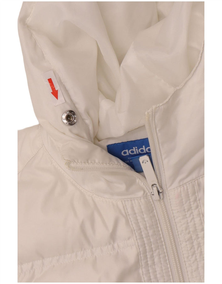 Cappotto imbottito oversize con cappuccio da donna Adidas UK 6 XS poliestere bianco