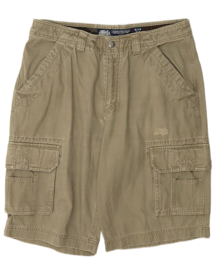 Pantaloncini cargo da uomo Weird Fish W34 grande cotone kaki
