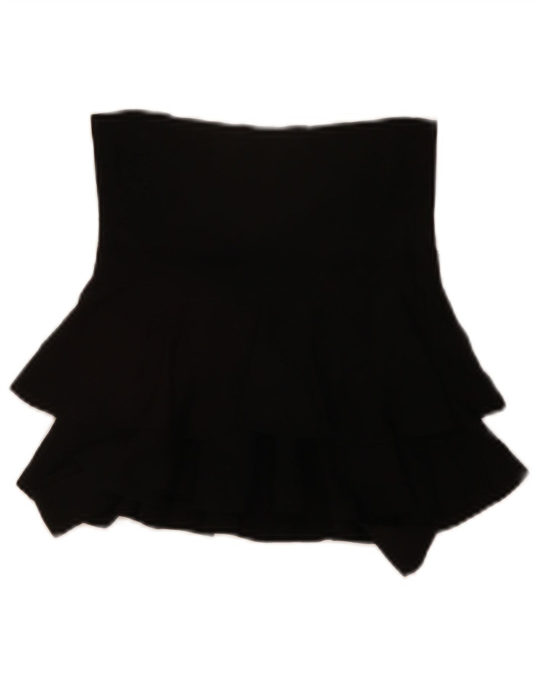 Minigonna a balze ZARA da donna piccola W28 viscosa nera