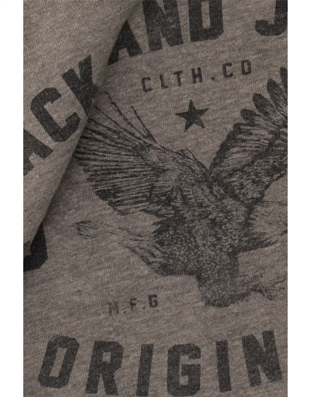 Jack & Jones Felpa con grafica da uomo Maglione piccolo in cotone grigio
