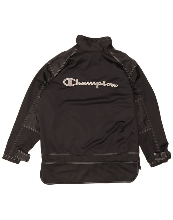 Giacca da tuta grafica da uomo Champion, poliestere medio nero