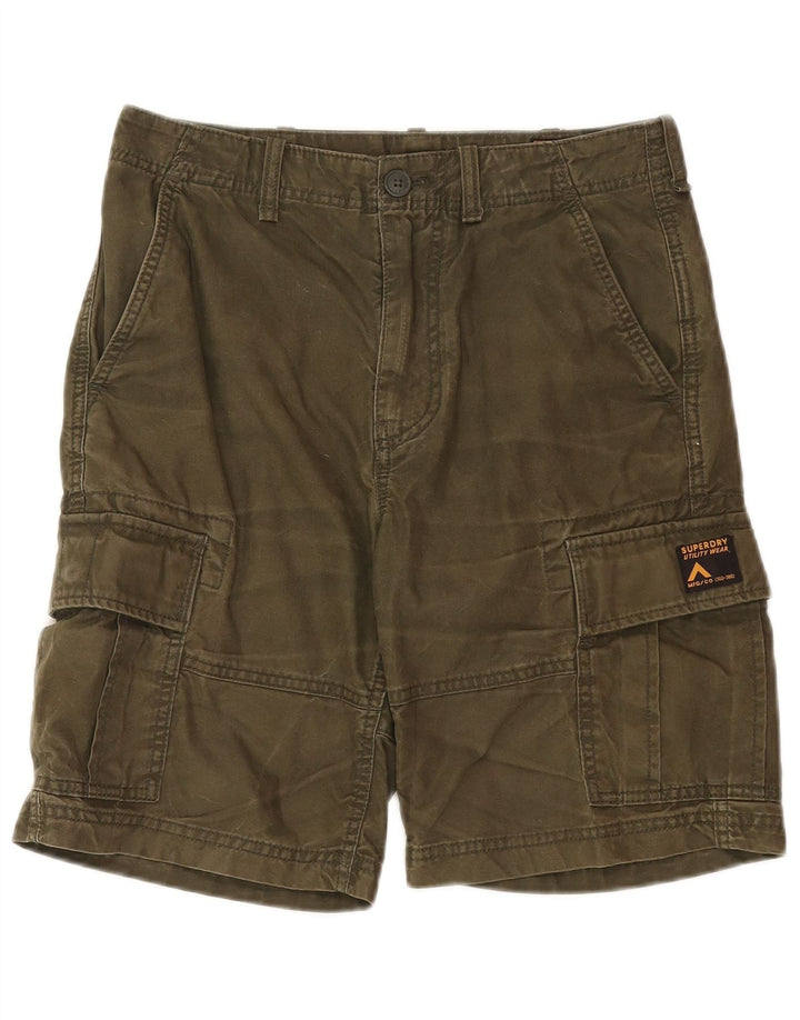 SUPERDRY Mens Cargo Shorts W28 Small  Green