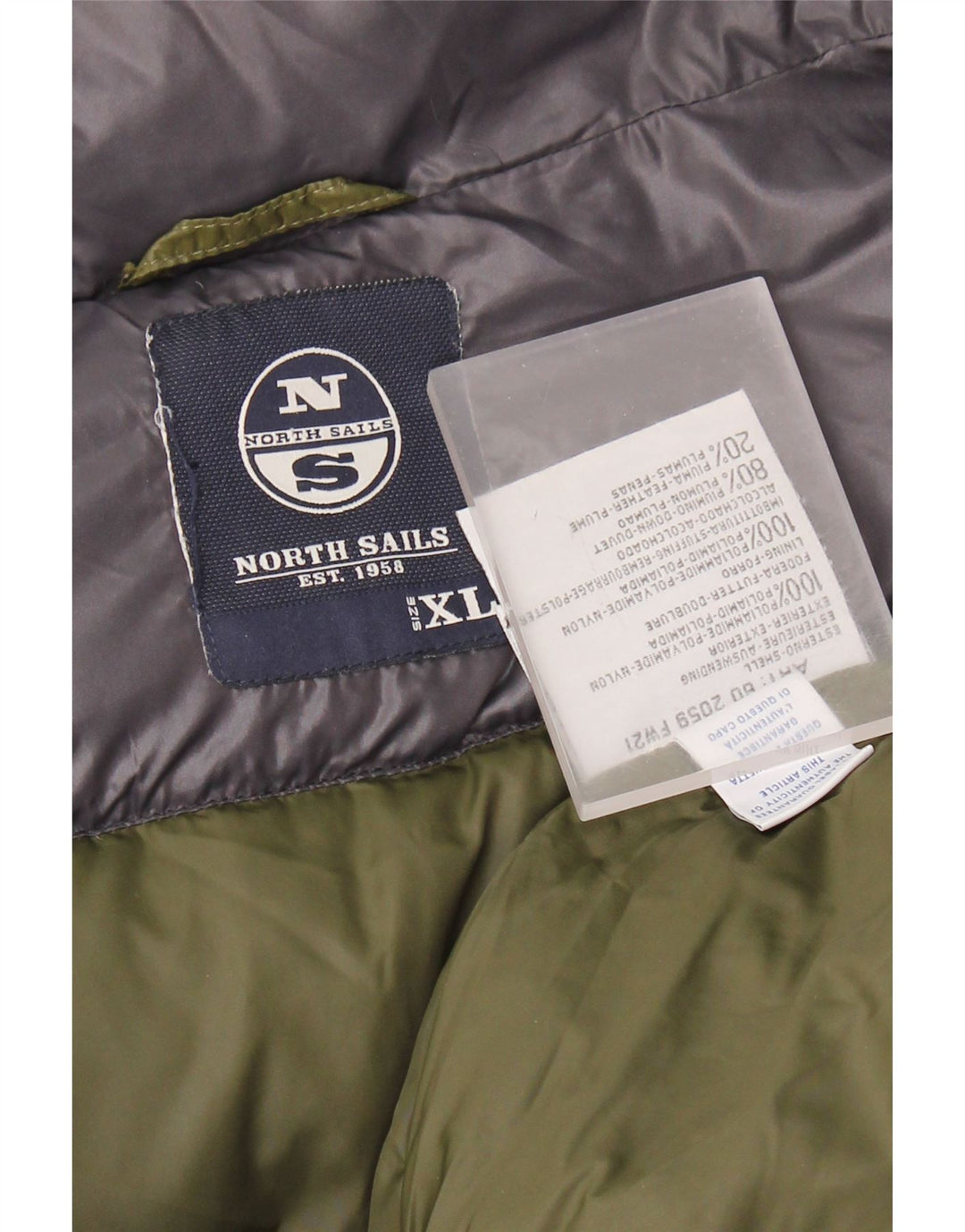 Giacca imbottita da uomo NORTH SAILS UK 42 XL blu navy in poliammide