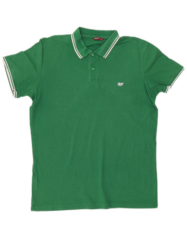 Polo Carrera Uomo Large Verde Cotone