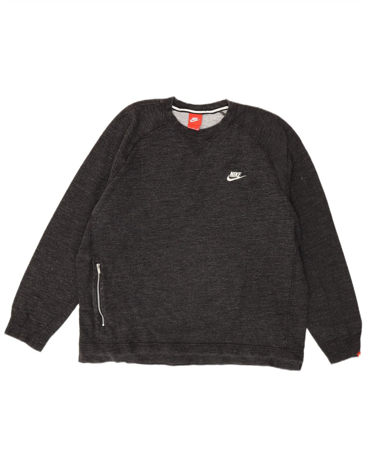 Felpa Nike Uomo Maglione 2XL Cotone chiazzato grigio